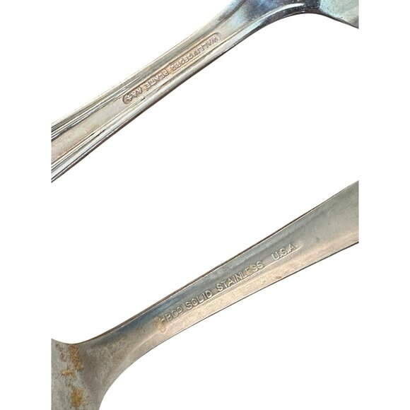 Vintage Mixed Lot Silverplated and Stainless Silverware Assorted Lot of 8 - Picture 13 of 13